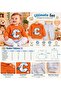 100% Cotton Snap-On Shoulder Teddy Bear Printed Top and Bottom 2-Piece Seasonal Baby Set - 4