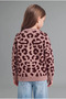 Leopard Patterned Crew Neck Knitwear Basic Cardigan Baby Girl I4958A526Wn - 3