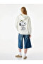 Snoopy Licensed Hooded Sweatshirt with Printed Back and Ribbon - 4