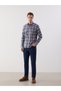 I Standart Fit Long Sleeve Checked Embroidered Poplin Men's Shirt from Freezen Store - 3