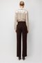 High waist wide leg pants coffee - 6