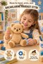 23 cm Movable Bear Plush Toy Brown Moveable Head Arm Leg Soft Cute Teddy Bear Playmate - 3