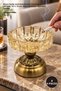 4 Pieces Glass Ashtray with Metal Legs – Desktop Ashtray with Glass Body and Metal Legs 16 X 14 cm Glass Ashtray Cigarette Holder