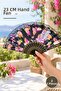 2 Pieces of Plastic Colorful Fans – 23 cm Hand Fan