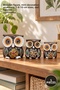5 Pieces Wooden Owl Set of 3 – Wooden Figure, Mini Decoration Accessory, 7-8-10 cm Dimensions, Owl Figurine, Owl Figurine