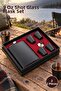 2-Piece Stainless Steel Flask Set with 4 Shot Glasses – 9 oz Shot Glass Flask Set