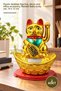 2 Pieces of Lucky Cat – Plastic Desktop Figure, Decoration and Office Accessory, Maneki Neko Lucky Cat, 14 X 12 cm