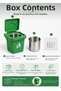 Green Wall-Mounted Ashtray – Self-Adhesive Lid Ashtray with Stainless Steel Container - 5