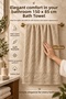 Beige Bath Towel 100% Cotton Water Absorbent Soft Daily Use - 3