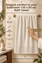 Cream Bath Towel 100% Cotton Water Absorbent Soft Daily Use - 3
