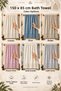 Blue Bath Towel 100% Cotton Water Absorbent Soft Daily Use - 3