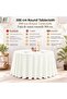 300 cm Round Seamless Tablecloth – 100% Polyester – for Organization and Wedding Tables - Velvety Texture - 3