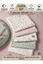 100% Cotton Fabric Panel Set 5 Different Patterns 30X60 cm – Vintage Floral Pattern, Powder Pink and Green Tones
