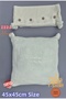 2 Pieces of Knitwear with Pom Poms and Button Details, Stylish Modern Throw Pillow - 2