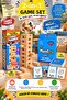 2-Player Game Set Mooduna Go Classic 1 55 Cards + Timber Tower 54 Piece Wooden Block Balance Game - 3