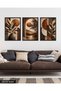Coffee Leaves and Sunset 3 Piece Wooden Framed Painting Act - 3