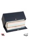 Premium Design Vegan Leather Tissue and Napkin Box Maxi Size Napkin Holder 24X13X10 Cm. Navy Blue - 2