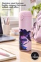 2 pieces anime printed thermos - stainless steel flask, compact thermos bottle for travel, school, office
