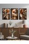 Coffee Leaves and Sunset 3 Piece Wooden Framed Painting Act - 4