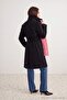 Petite Siyah Oversize Kalıp Kaşe Kaban TWOAW27KB00057 - 5