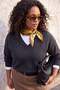 Wardrobe Essentials Anthracite V-Neck 100% Wool Plus Size Knitwear Sweater Tbbaw27An00037 - 2