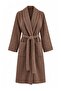 Jacquard Curly Brown Belted Bathrobe Tphaw27Nz00003 - 3