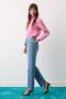 Limited Edition Mavi Az Esnek Ütü İzli Yüksek Bel Straight Jeans TWOAW27JE00220 - 2