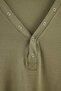 Khaki Snap Fastener Viscose Ribbed Knitted Pajama Set Thmaw27Pt00235 - 6