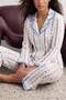 Çok Renkli %100 Pamuklu Fırfırlı Baskılı Örme Pijama Takımı THMAW27PT00125