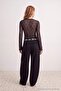 Black Lace Detailed Fitted Party Blouse Tpraw27Bz00053 - 2