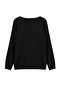 Wardrobe Essentials Siyah V Yaka Yumuşak Tuşe Triko Büyük Beden Kazak TBBAW27AN00079 - 4