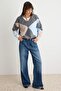 Anthracite Diamond Patterned V-Neck Sweater Twoaw27Kz00190 - 2