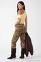 Çok Renkli Haki Kamuflaj Desenli Yüksek Bel Wide Leg Jeans TWOAW27JE00275 - 3