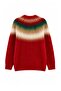 Red Christmas Themed Geometric Pattern Soft Textured Knitwear Sweater Twoaw27Kz00174 - 4