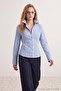 Blue-Multicolor Striped Fitted Cotton Lycra Shirt Twoaw27Go00086 - 3