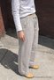 Women's Relax Fit Summer Casual Gray Linen Trousers - 2