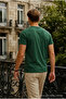 Men's Relax Fit Short Sleeve 100% Cotton Green T-Shirt - 6