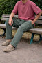 Men's Premium Loose Khaki Italian Fabric Trousers - 5