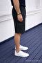 Men's Casual Trendy Black Linen Shorts with Loose Cargo Pockets - 5