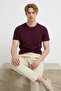 Men's Street Style Regular Burgundy T-Shirt - 4