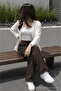 Women's Premium Jogger Relax Fit Summer Dark Brown Linen Trousers - 5