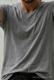 Men's Relaxed Fit Smoked Loose V-Neck T-Shirt - 6