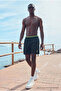 Men's Zippered Pocket Jogger Summer Y.Black Sea Shorts - 3