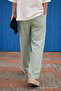 Men's Trend Premium Loose S.Green Linen Trousers - 6