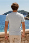 Men's Soft Comfort Fit Loose A.Gray Cotton T-Shirt - 6