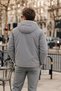 Men's Trendy Gray Raincoat & Windbreaker with Fur Inside - 5