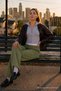 Women's High Waist Loose Summer Green Jogger Linen Trousers - 5