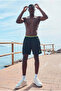 Men's Zippered Pocket Jogger Summer Y.Black Sea Shorts - 4