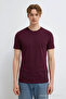 Men's Street Style Regular Burgundy T-Shirt