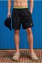 Men's Comfort Fit Lightweight Quick-Dry Zipper Pocket Black Swim Shorts - 6